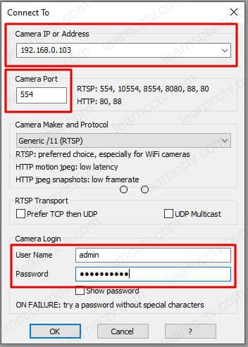 Add IP camera to Contacam Add IP camera to Contacam