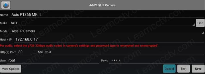 Adding an Axis camera to IP Cam Viewer Free Adding an Axis camera to IP Cam Viewer Free
