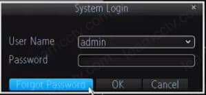 Amcrest DVR 650TVL login screen Amcrest DVR 650TVL login screen