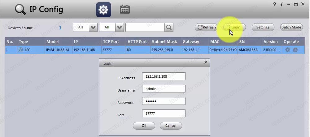 Amcres IP Config Login Amcres IP Config Login