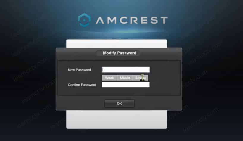 Amcrest New Password Amcrest New Password