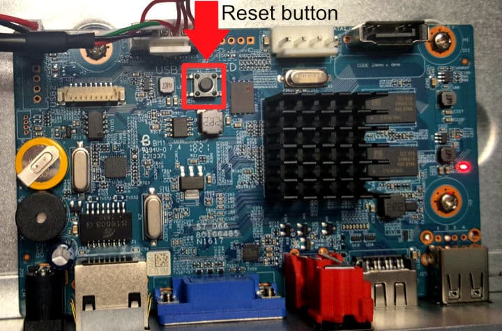 Amcrest NVR Reset button Amcrest NVR Reset button