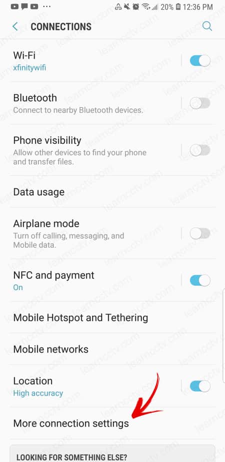Android Connection Settings Android Connection Settings