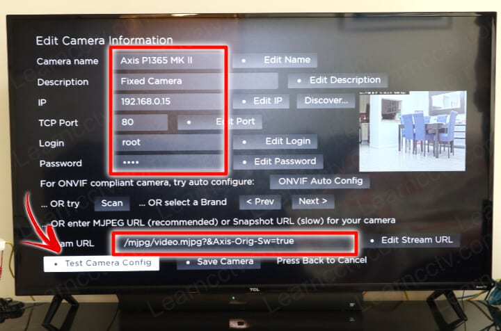 Axis Camera Setup on IP Cam Viewer Axis Camera Setup on IP Cam Viewer