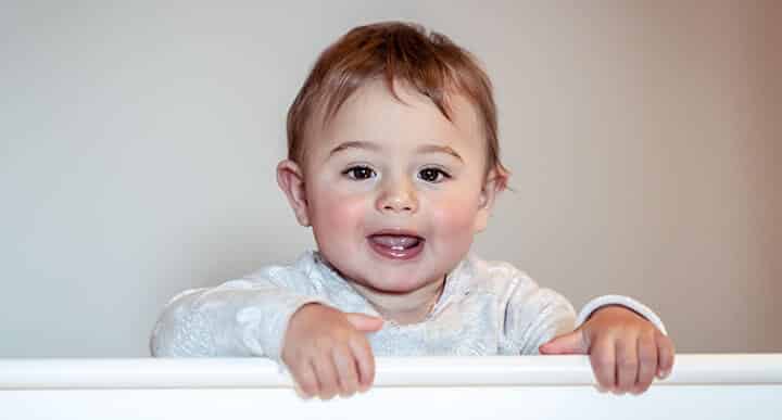 Baby in the crib Baby in the crib
