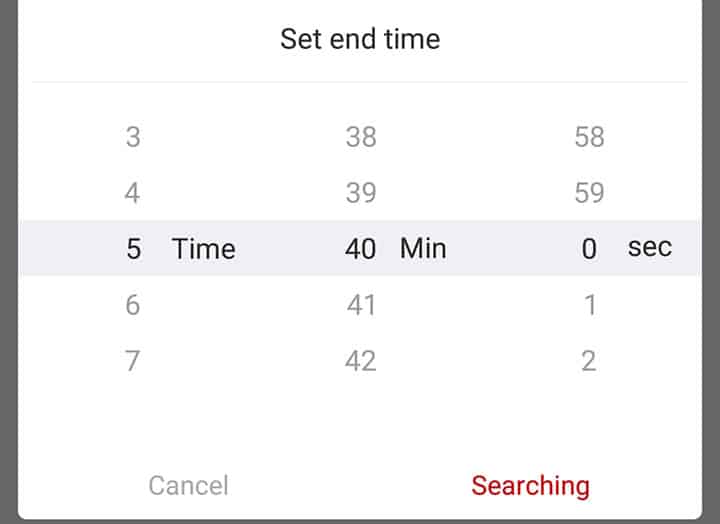 Backup end time Backup end time