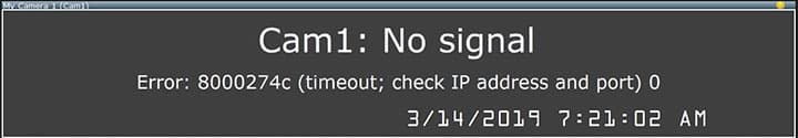 Blue Iris Error 8000274c Blue Iris Error 8000274c
