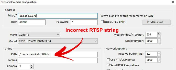 Blue Iris RTSP 400 not found Blue Iris RTSP 400 not found