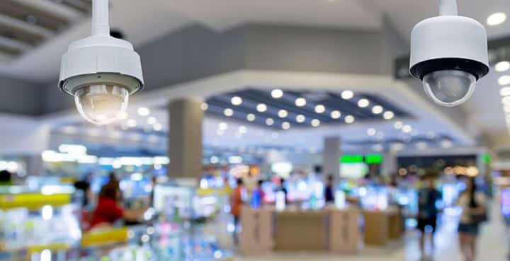 CCTV cameras in a mall CCTV cameras in a mall