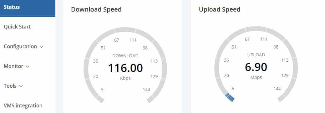 Download and Upload Status Download and Upload Status