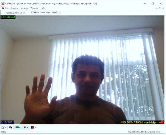 Contacam working with my webcam Contacam working with my webcam
