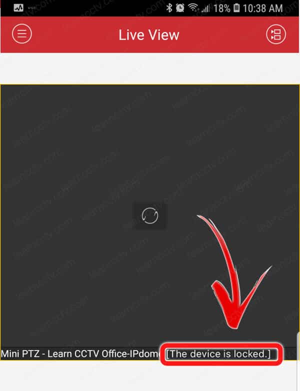 device is locked message on iVMS-4500 device is locked message on iVMS-4500