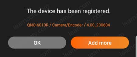 Device registered Device registered