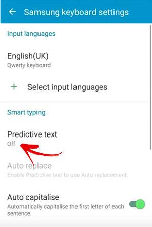 Disable-Predictive-text-off Turn off predictive text