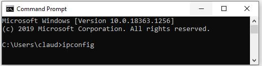 Command Prompt IPconfig Command Prompt IPconfig