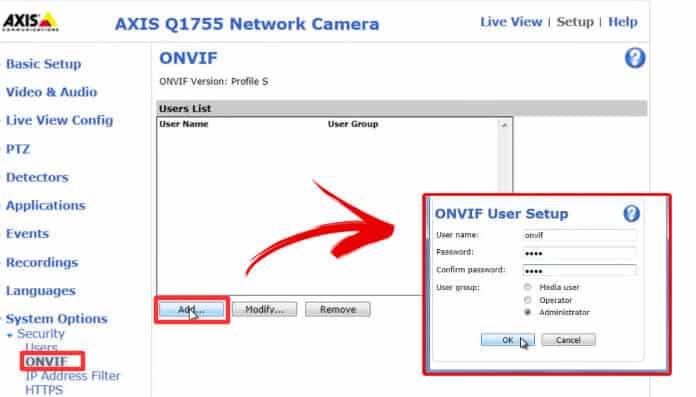 Enable ONVIF on Axis cameras Enable ONVIF on Axis cameras