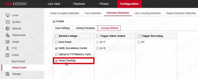 Enable Smart Tracking on Hikvision PTZ Enable Smart Tracking on Hikvision PTZ