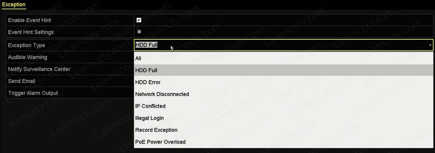 exception types exception types