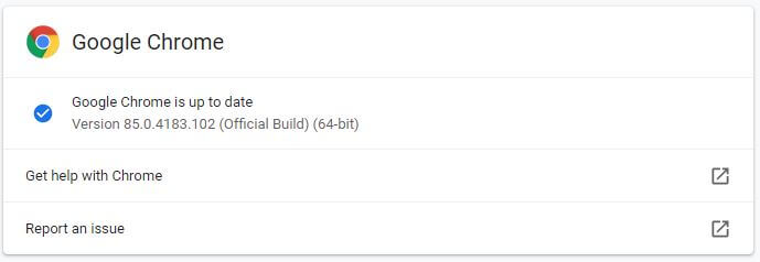 Google Chrome latest version Google Chrome latest version