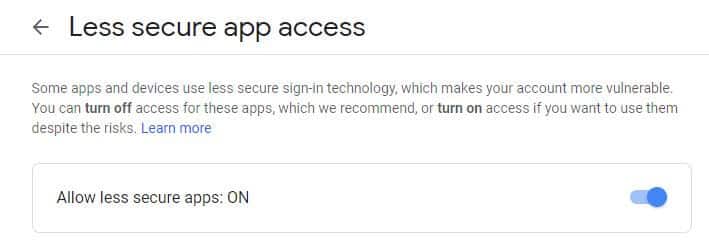 Google Security Config Google Security Config