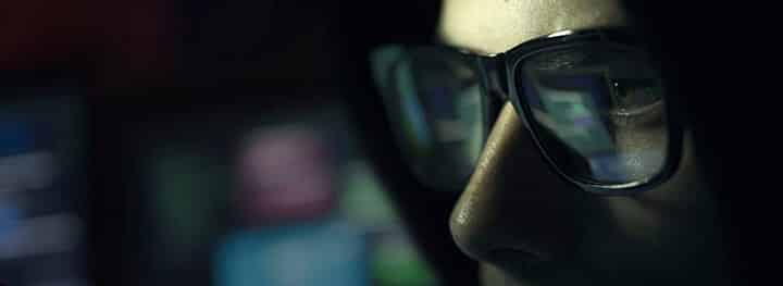 hacker with glasses in the dark hacker with glasses in the dark