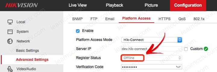 Hik-connect status offline Hik-connect status offline