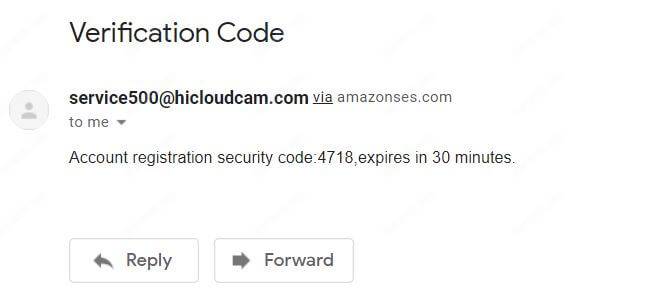 Hik-Connect-Verification-code Email with the verification code