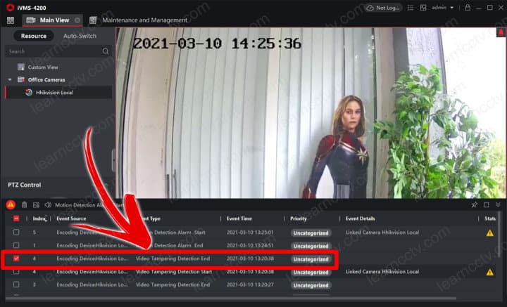 Hikviison iVMS-4200 Video Tampering Alert Hikviison iVMS-4200 Video Tampering Alert