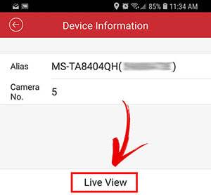 Hikvision-App-13 Device connected on the iVMS-4500