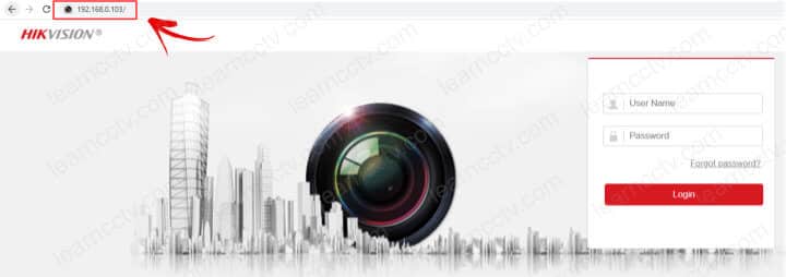 Hikvision camera login interface Hikvision camera login interface