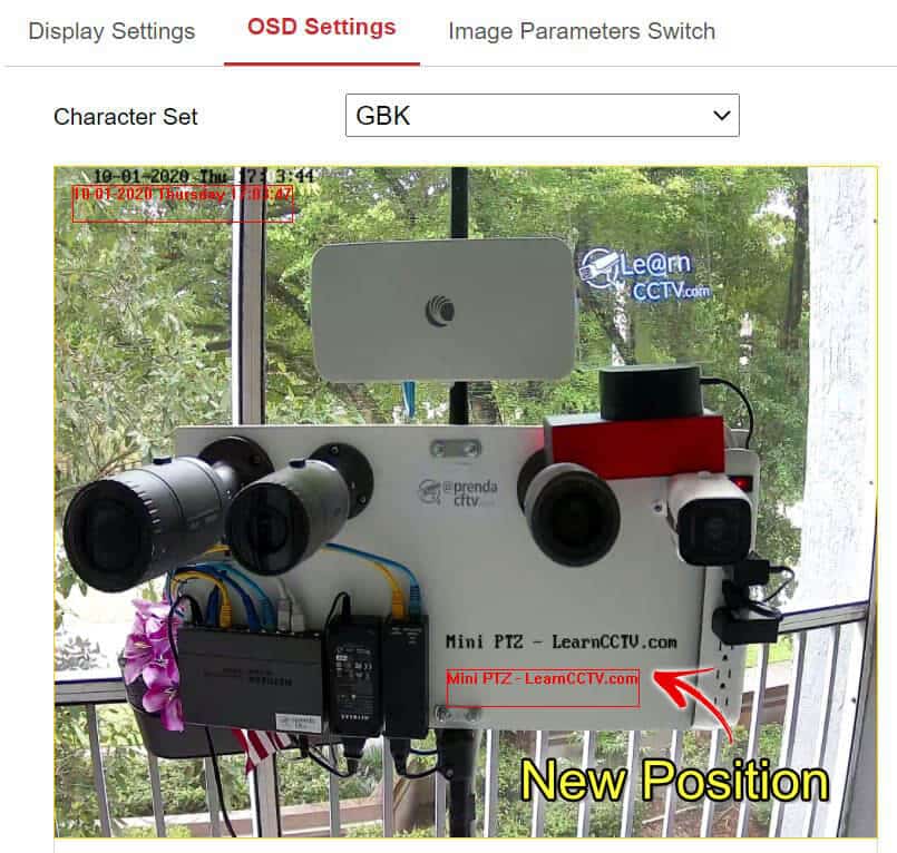 Hikvision camera OSD position Hikvision camera OSD position