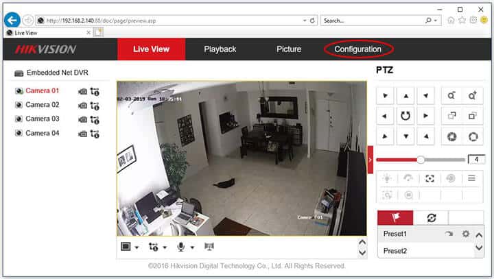 Hikvision DVR channel 01 Hikvision DVR channel 01