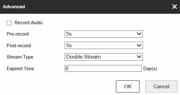 Hikvision DVR Configuration Storage Schedule Settings Stream Type Hikvision DVR Configuration Storage Schedule Settings Stream Type