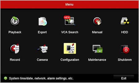 Hikvision DVR Menu Configuration Hikvision DVR Menu Configuration