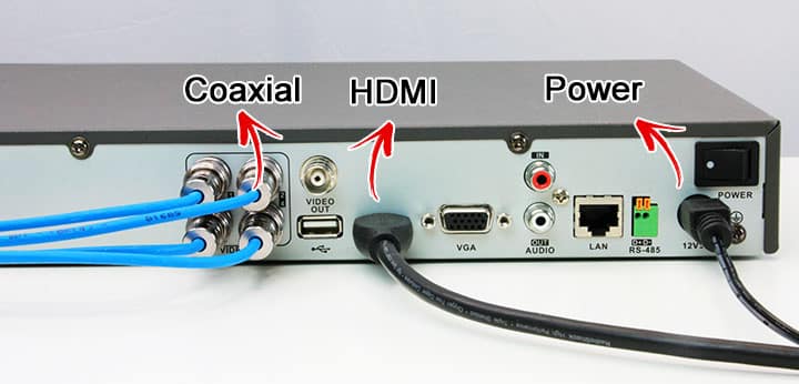 Hikvision DVR rear part connection Hikvision DVR rear part connection