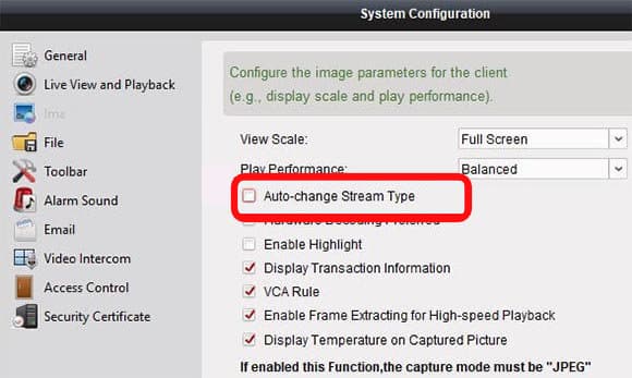 Hikvision DVR System Configuration Auto Change Stream-Type Hikvision DVR System Configuration Auto Change Stream-Type