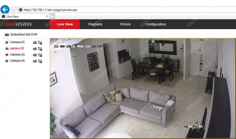 Hikvision-DVR-via-IE Image from Hikvision DVR