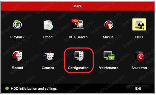 Hikvision Menu Hikvision Menu