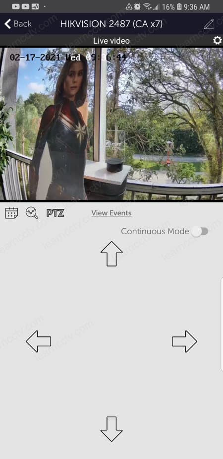 Hikvision Mini PTZ camera in the Videoloft App Hikvision Mini PTZ camera in the Videoloft App