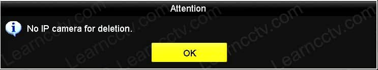 Hikvision no IP camera for deletion Hikvision no IP camera for deletion
