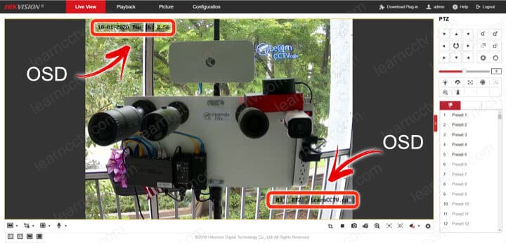 Hikvision OSD Display camera name date and time Hikvision OSD Display camera name date and time