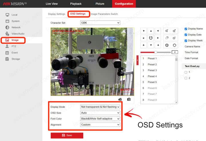 Hikvision OSD Settings Hikvision OSD Settings