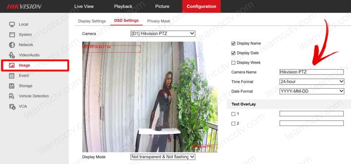 Hikvision OSD Settings Hikvision OSD Settings