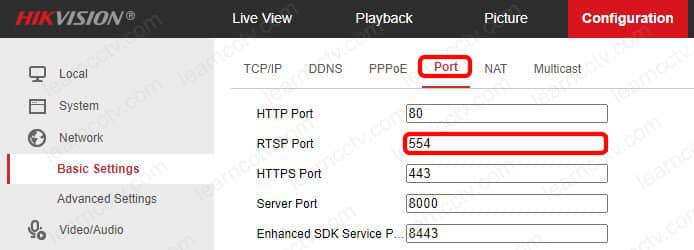 Hikvision RTSP port number Hikvision RTSP port number