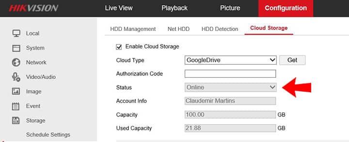 Hikvision DVR with Google account working Hikvision DVR with Google account working