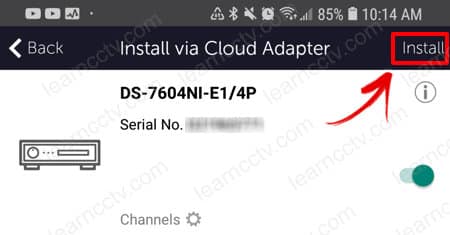 Install Hikvision NVR via cloud adapter Install Hikvision NVR via cloud adapter