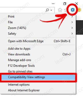 Internet Explorer Compatibility View Settings Internet Explorer Compatibility View Settings