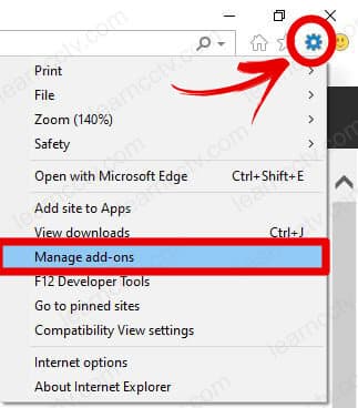 Internet Explorer Manage Add ONs Internet Explorer Manage Add ONs
