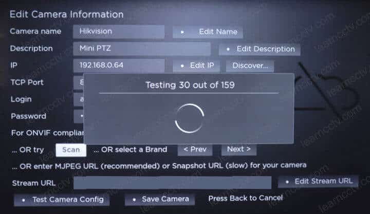 IP Camera Viewer Scanning for the Stream URLs IP Camera Viewer Scanning for the Stream URLs