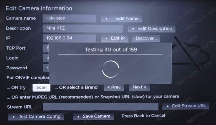IP Camera Viewer Scanning for the Stream URLs IP Camera Viewer Scanning for the Stream URLs